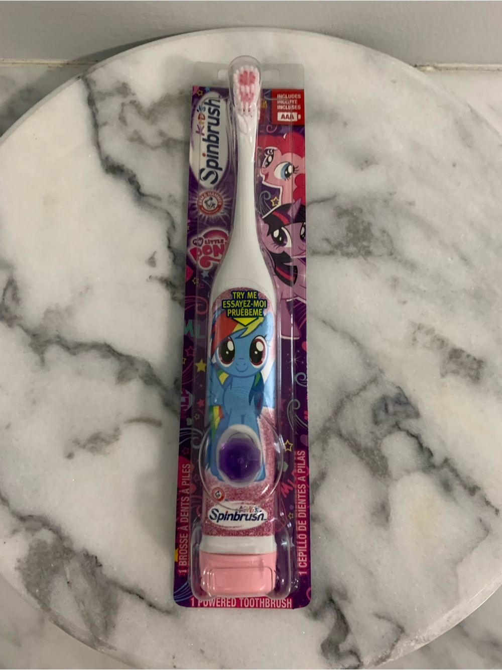 COLLECTABLE My Little Pony Rainbow Dash Spinbrush G4 NIB